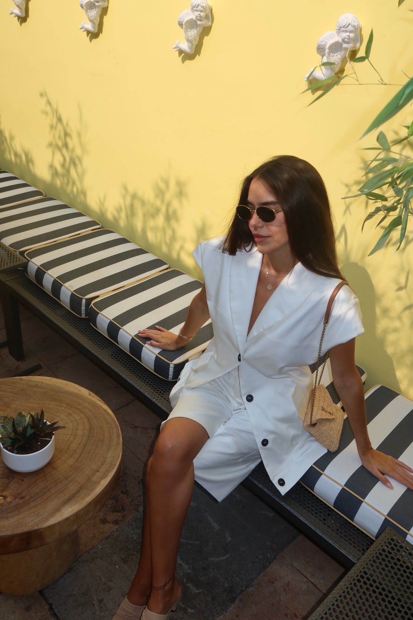 Cotton vest & bermuda shorts