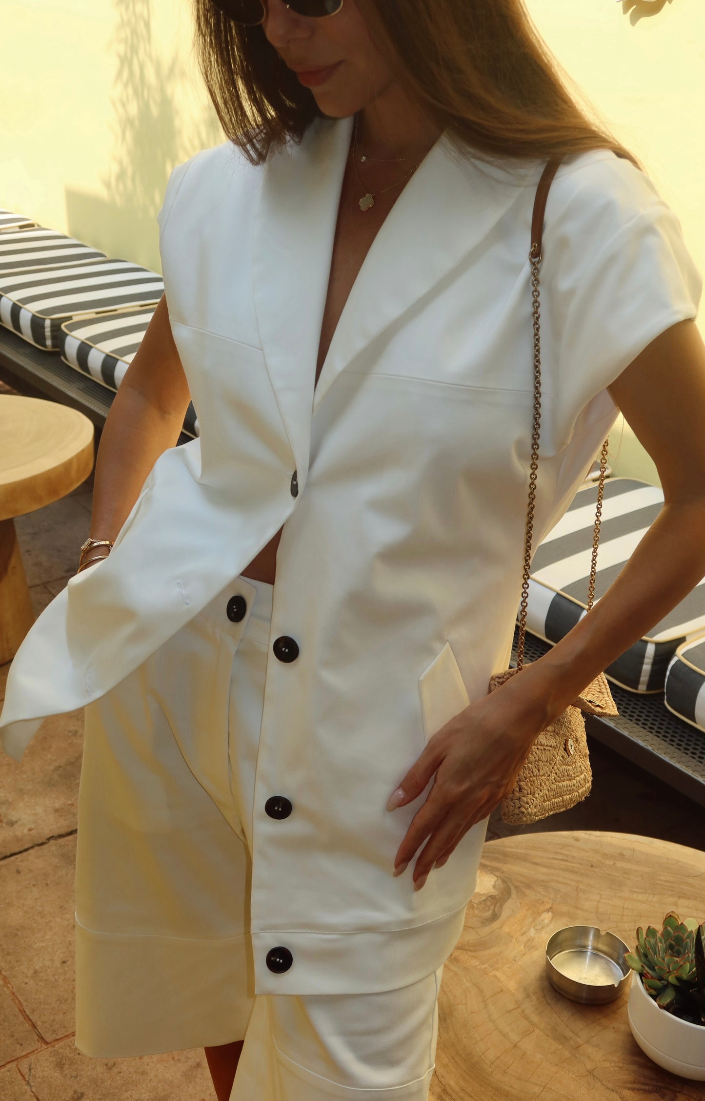 Cotton vest & bermuda shorts